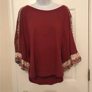 Eyeshadow Wild Soul Blouse Spice Red Size M NWT